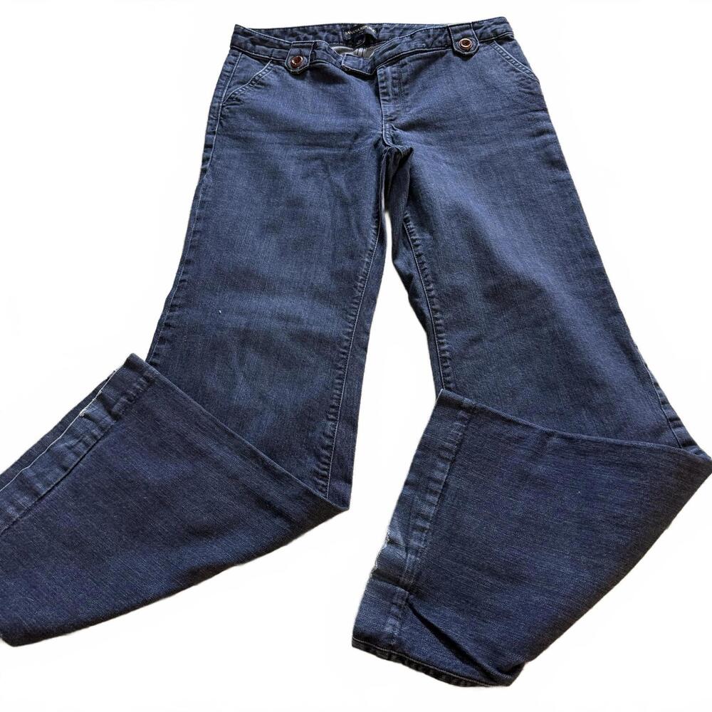 BANANA REPUBLIC Wms SZ 10R Wide Leg Medium Wash Jeans. Cabin Core Preppy